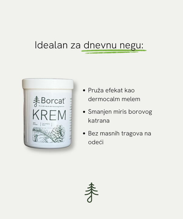 Dnevna krema za smirivanje i obnovu iritirane kože - Borcat krem / 125 ml
